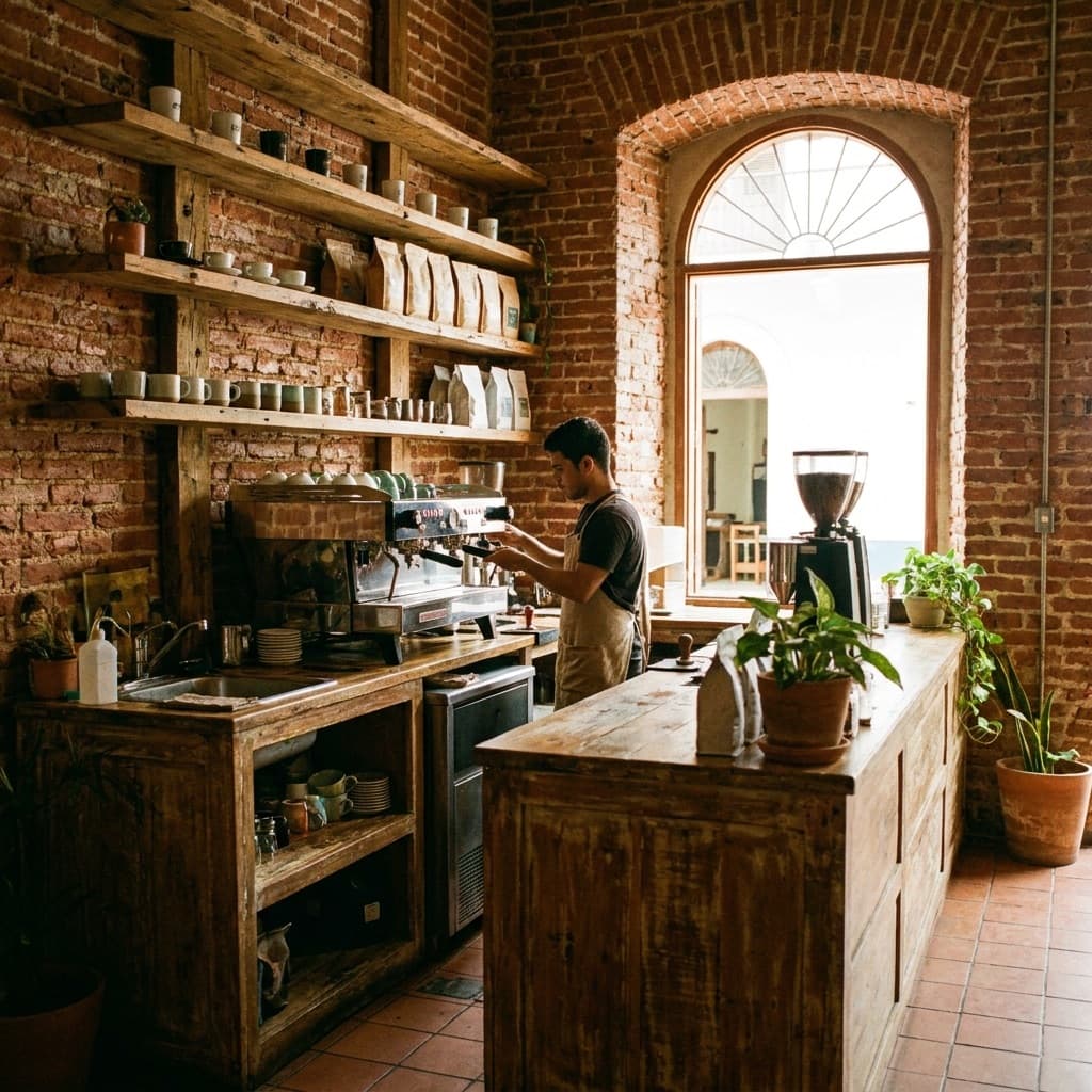 Lugar de trabajo de Café del Casco